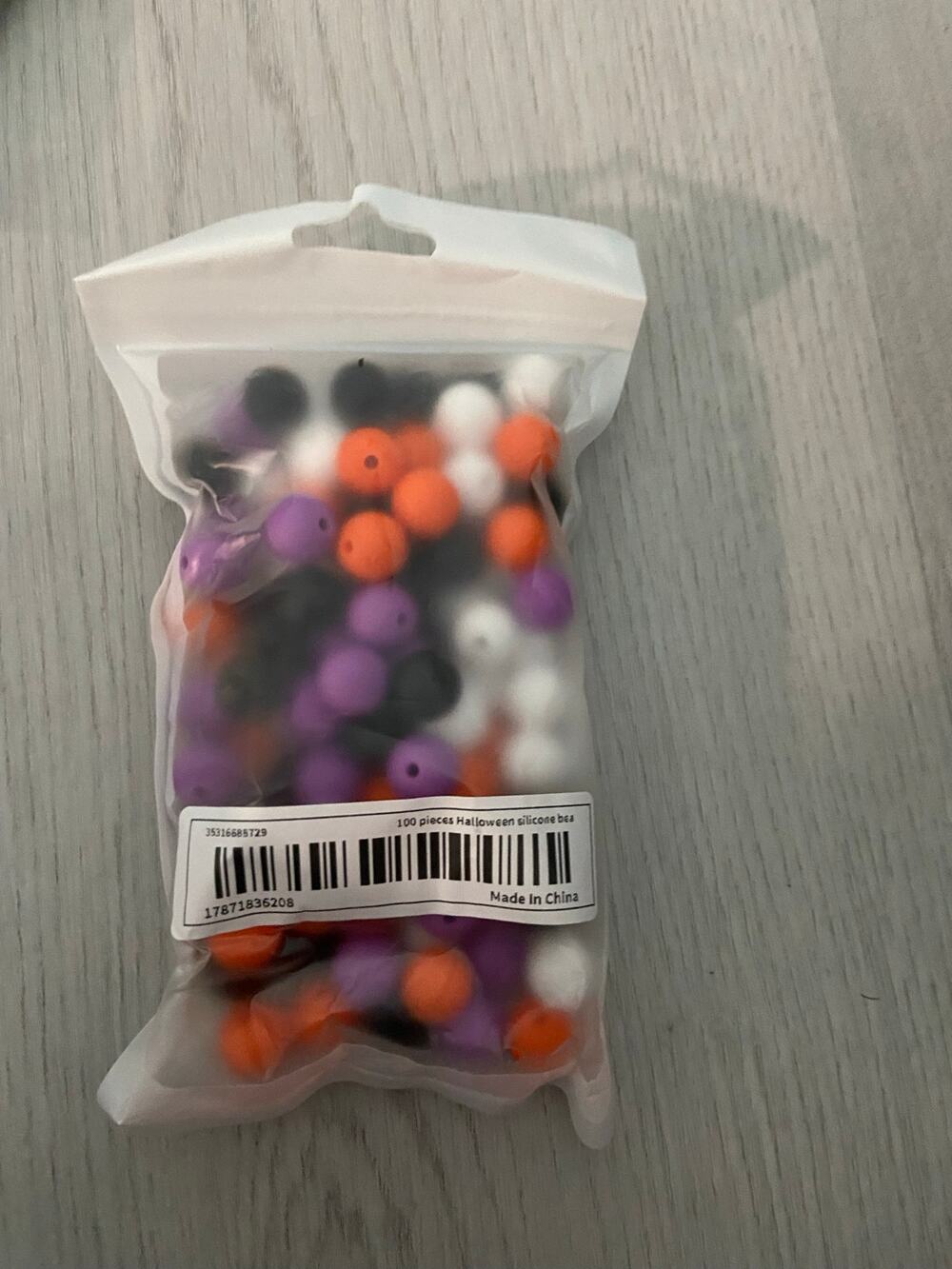 50 piece 12 mm round Halloween silicone beads mix